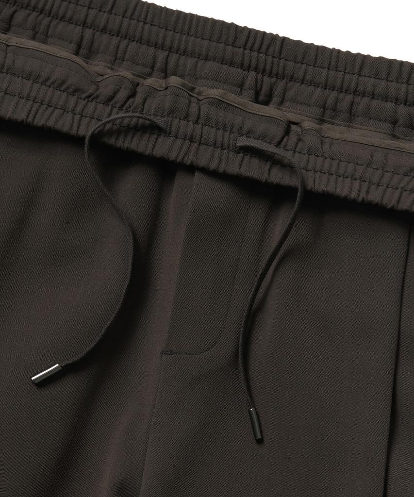 Musinsa Standard One-Pleat Wide Elastic Waist Slacks [Van Dyke Brown]
