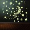 New Glow In The Dark Stars Moon Wall Stickers for Kid Living Room Luminous Sticker Decor
