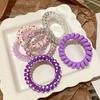 4/6Pcs Hair Ropes Waterproof Telephone Cable Hair Ties Swimming Bathing Small Stretchy Hair Rings Ponytails Buns Hair Band