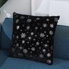 Vánoční pouzdro na polštář Hot ražba na skrytý zip omyvatelný elegantní 43x43cm sněhové vločky flitry Vánoční ozdobný povlak na polštář pro domácí kancelář