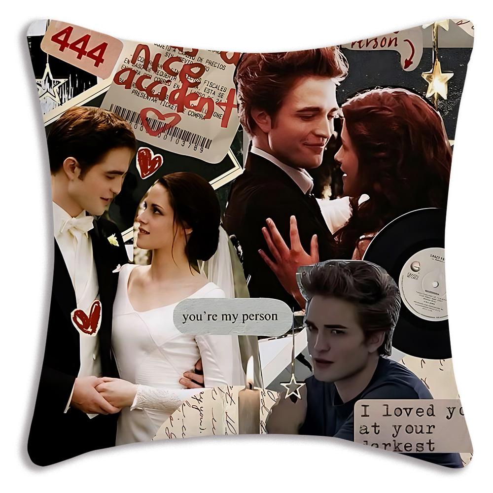 Classic Movie For Twilights Pillow Covers Cartoon Sofa Decorative Home Double-sided Printing Short Plush Cute Cushion Cover