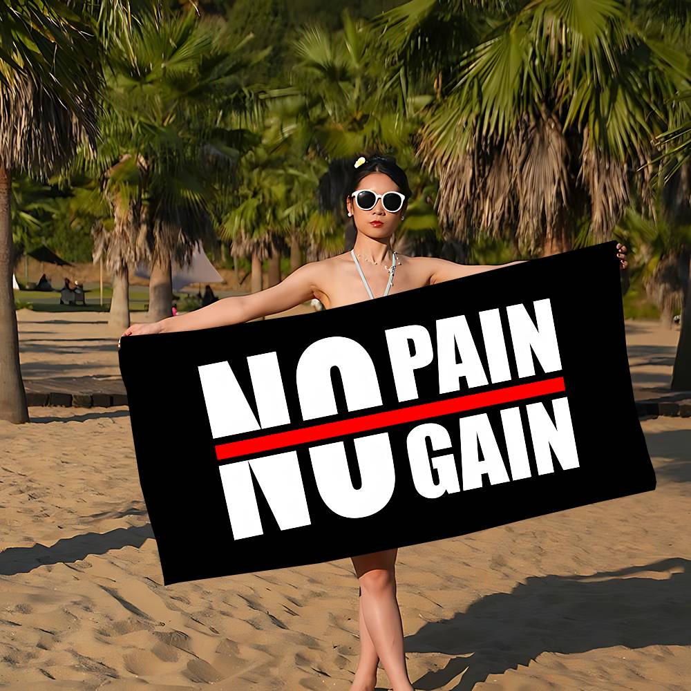 No Pain No Gain Big Microfiber Beach Towels Quick Dry Towel Sand Beach Towels Pool Towel For Travel Swim Pool Yoga