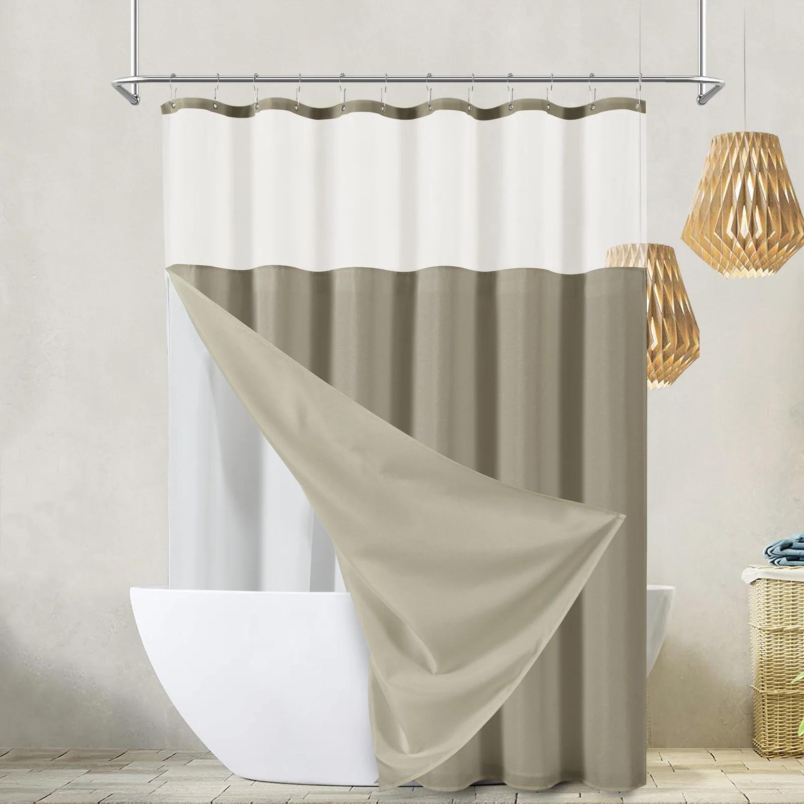 

Double layer Waterproof Shower Curtain Bathroom Curtains For Home Bathroom Curtains 91x183cm