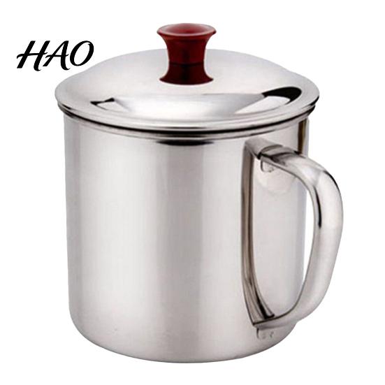 Tea Cup Drinking Mug Eco-friendly Handle Design Stainless Steel Water Storage Bottle for Camping