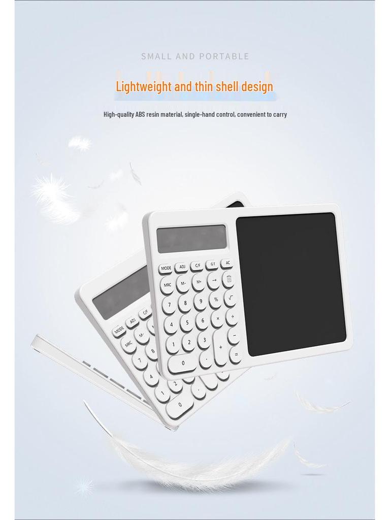 LCD Writing Tablet with Calculator & Stand - Desktop Office Calendar & Message Board