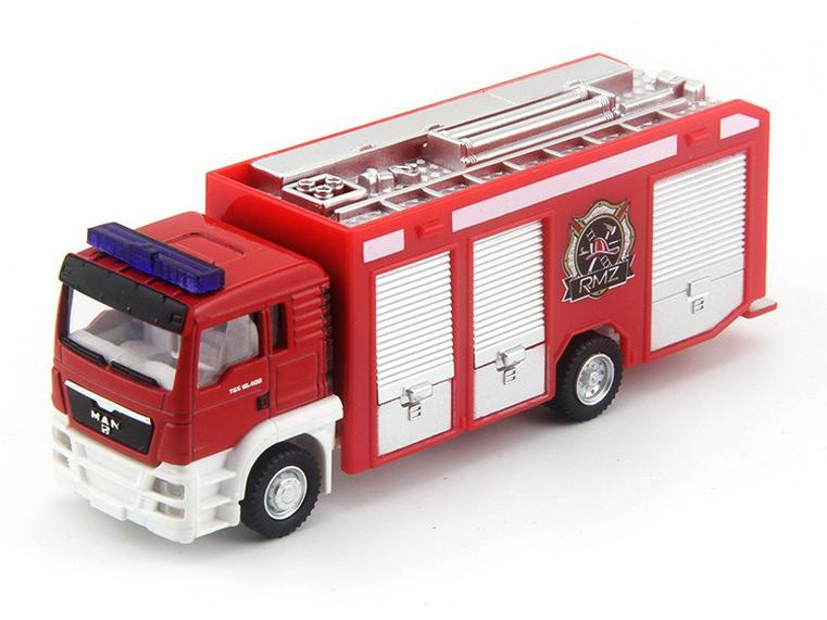 Ma Ke Da Alloy Car Model: Fire Truck, Tanker, Mixer, Garbage, Cement, Transport Vehicles