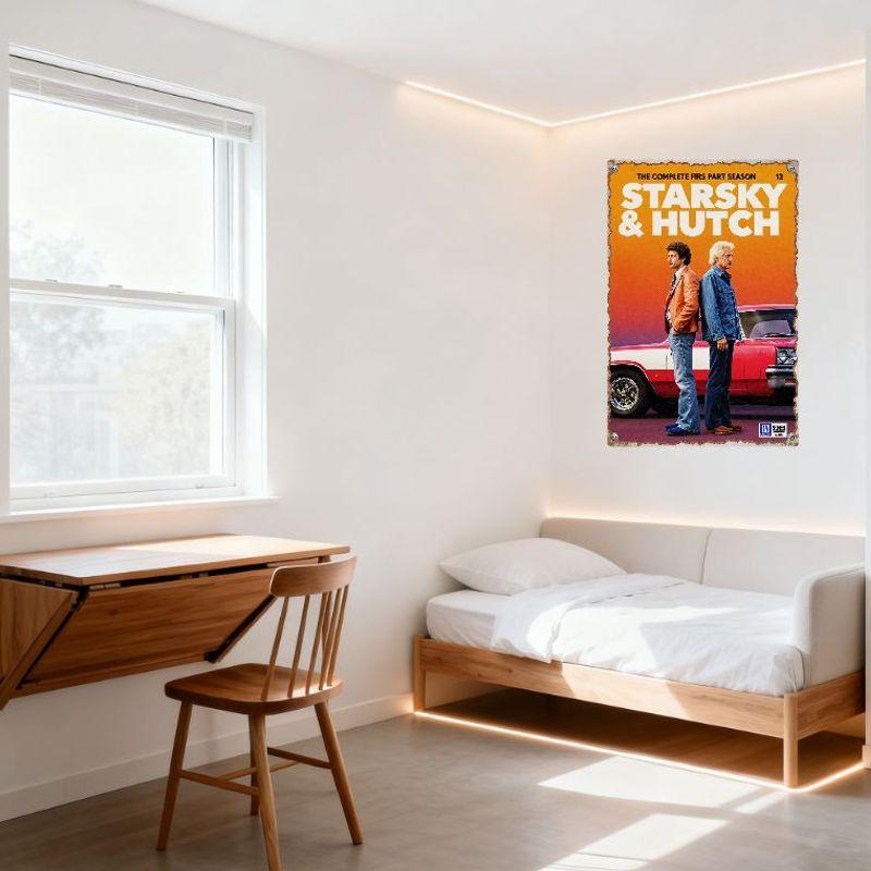 Starsky & Hutch The Complete First Season 12 Retro 1970s Vintage Metal Tin Sign for Home Bar Man Cave Decor