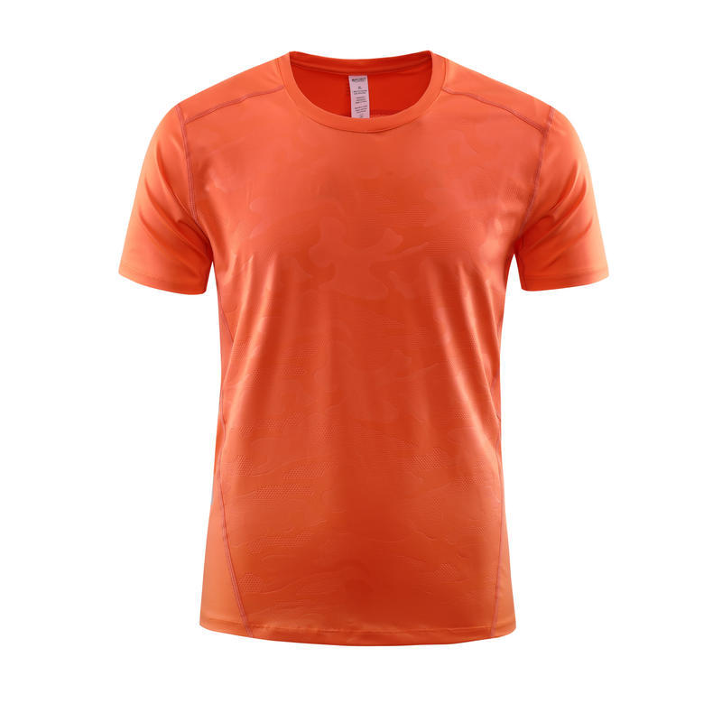 Krótki rękaw szybkoschniąca koszulka do biegania Okrągły dekolt fitness maraton krótki rękaw top