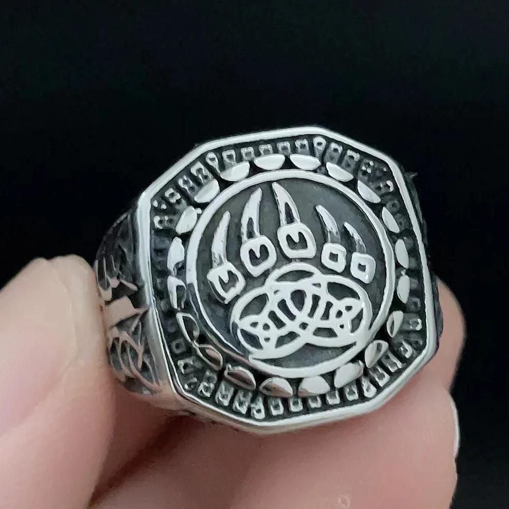 Vintage Viking Men Rings Stainless Steel Ethnic Belief Nordic Odin Compass Tree of Life Valknut Ring Amulet Jewelry