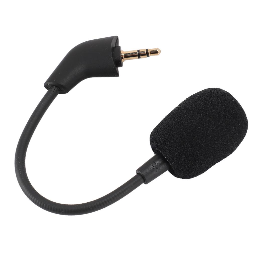 Flexible Microphone 3.5mm Plug Omni Directional Detachable Game Mic Replacement for HyperX Cloud Wired Headset