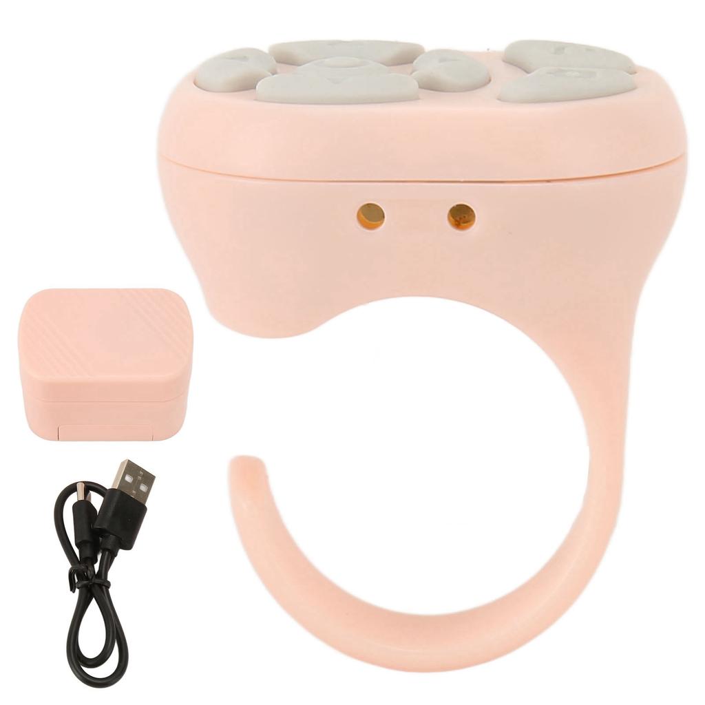 Remote Control Scrolling Ring Bluetooth 5.3 APP Page Turner Camera Shutter Remote Selfie Button Clicker with Charging
