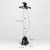Clothes Steamer with Adjustable Pole Clothes Steamer 11 Steam Levels 41-110 cm Black