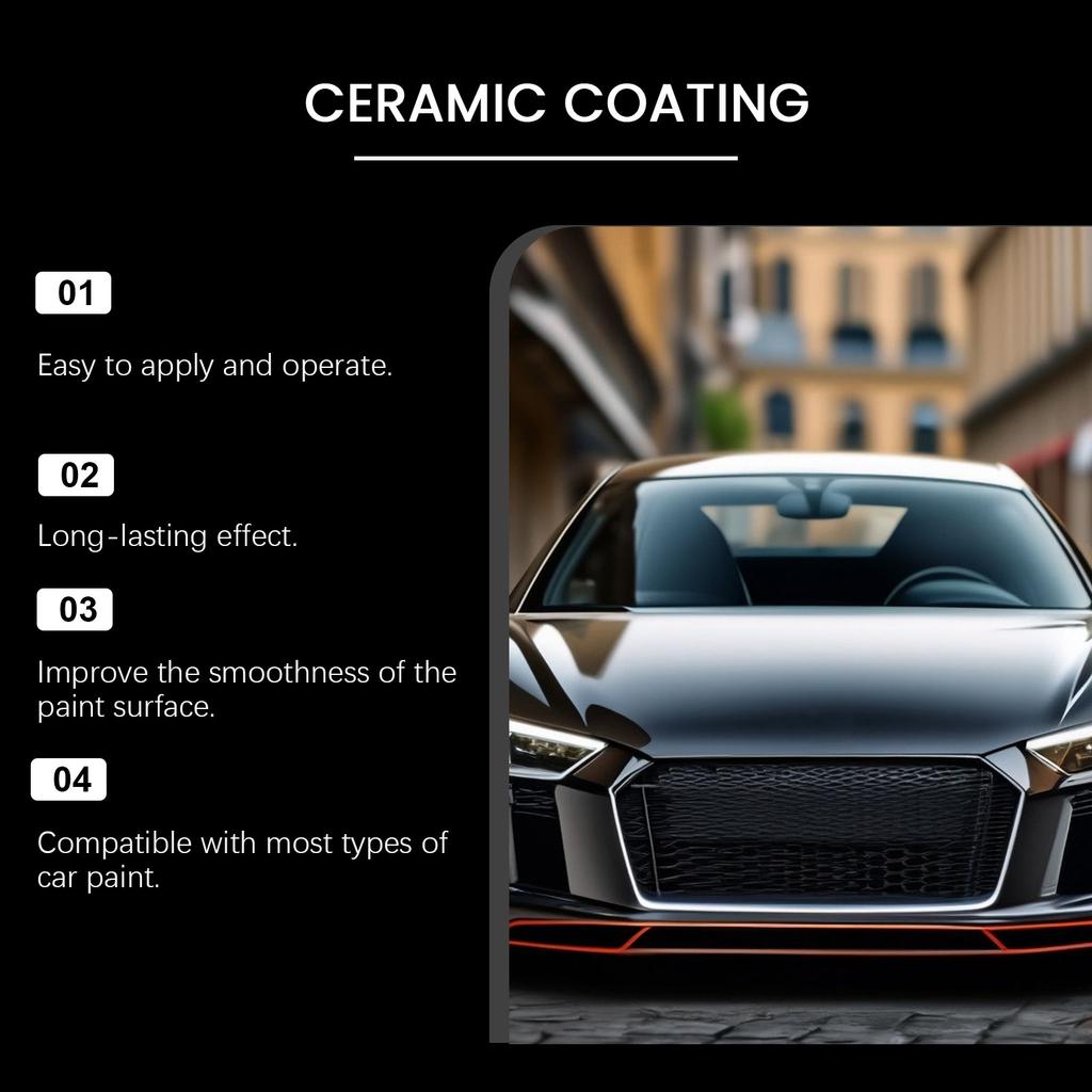 Automobile Ceramic Coating, Automobile Coating Maintenance Set, Paint Protector, Automobile Coating Brightener With Sponge,60ml