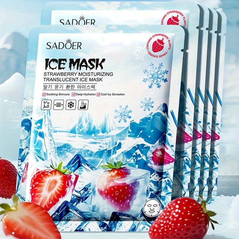 Strawberry Hydrating Ice Mask,Moisturizing and Hydrating Ice Sheet Mask,Refreshing and Hydrating,Suitable for All Skin Types