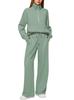 2025 Women's Oversized Half-Zip Sweatshirt and Wide-Leg Pants Set for Autumn/Winter
