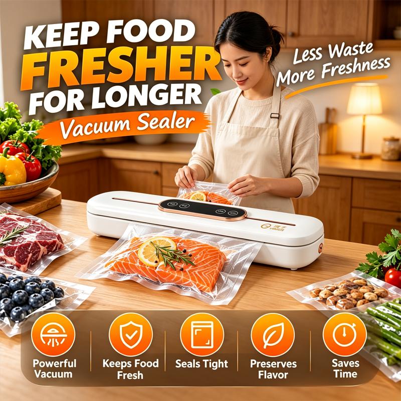 Mini Vacuum Sealer – Keep Food Fresh, Save Space, Easy Home Storage