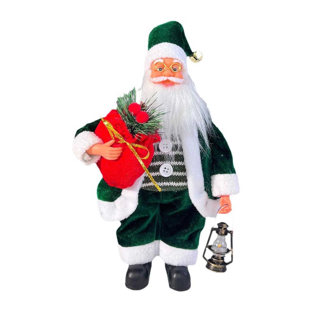 13 inch Santa Claus Santa Christmas Doll Collectible Ornaments Standing Figurine Christmas Figurine for Holiday Home Festival