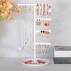 T Bar Jewelry Stand Organiser Display Shelf for Necklace Bracelet Watch Detachable Jewellery Presentation Rack with Tray