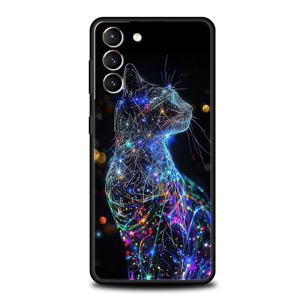 Proud Cat Phone Case Cover for Samsung Galaxy S25 S24 S23 S22 S20 S21 FE Ultra S10 S10E Plus 5G Soft TPU Capas Fundas Coque Bags