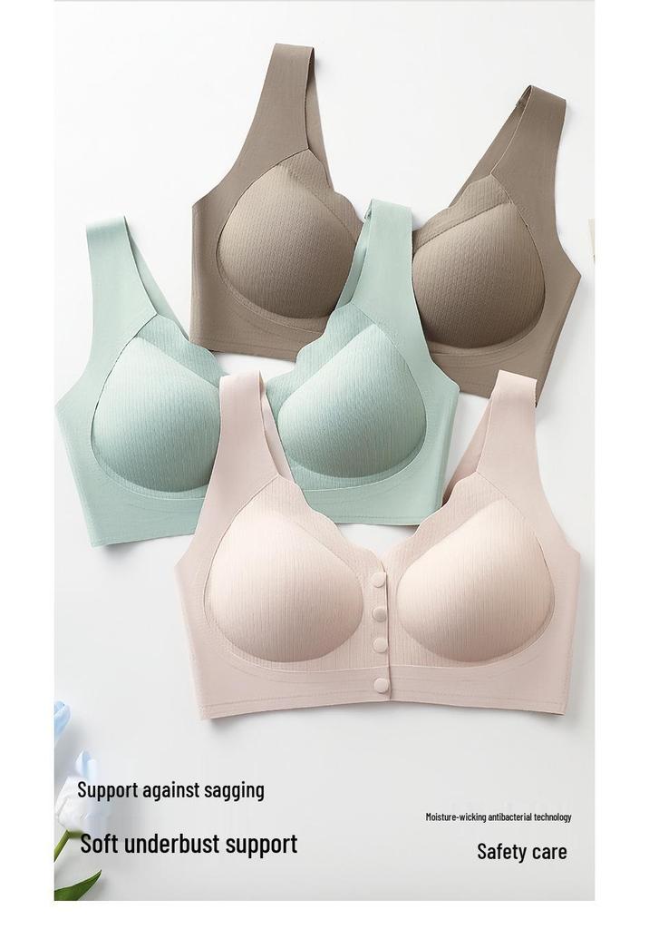 Front Closure Soft Support Lift Bra - Seamless Beautiful Back Vest for Summer