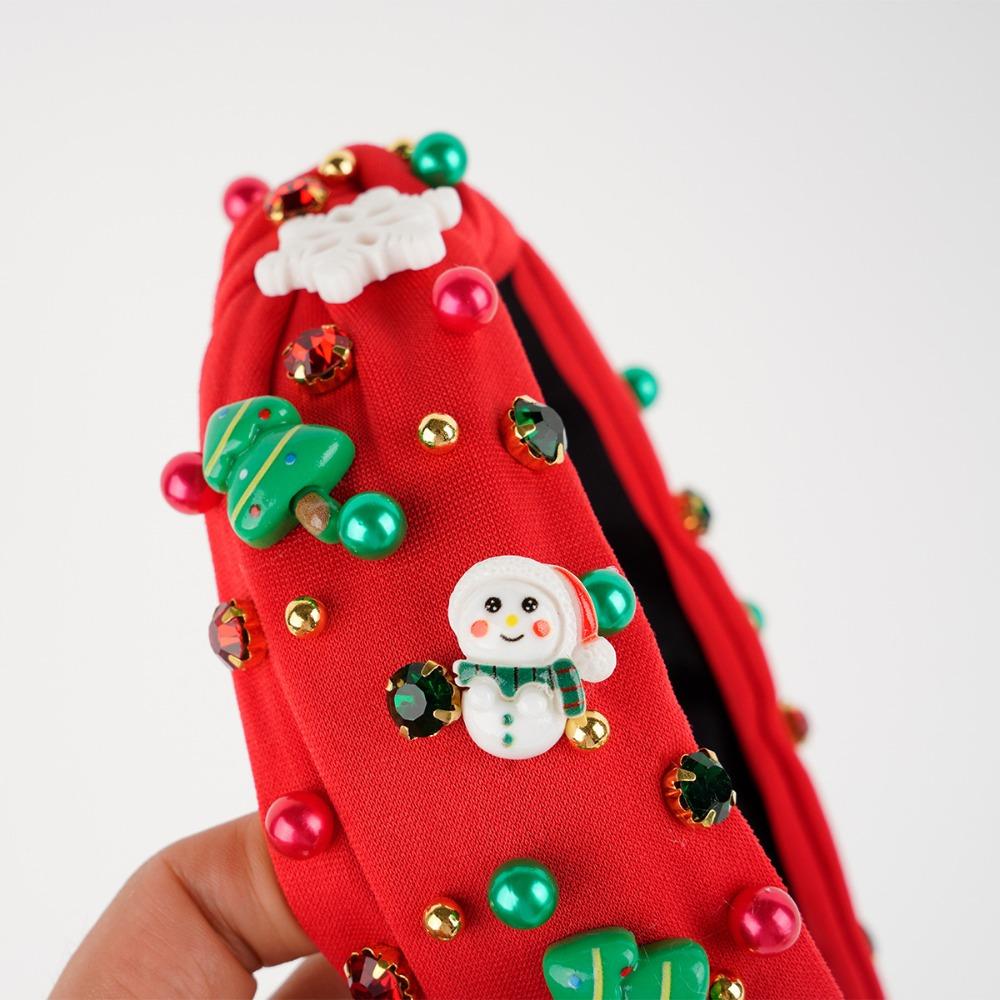 Bow Christmas Hairband Snowflake Party Cosplay Props Soft Snowman Creative Hair Hoop  Festival