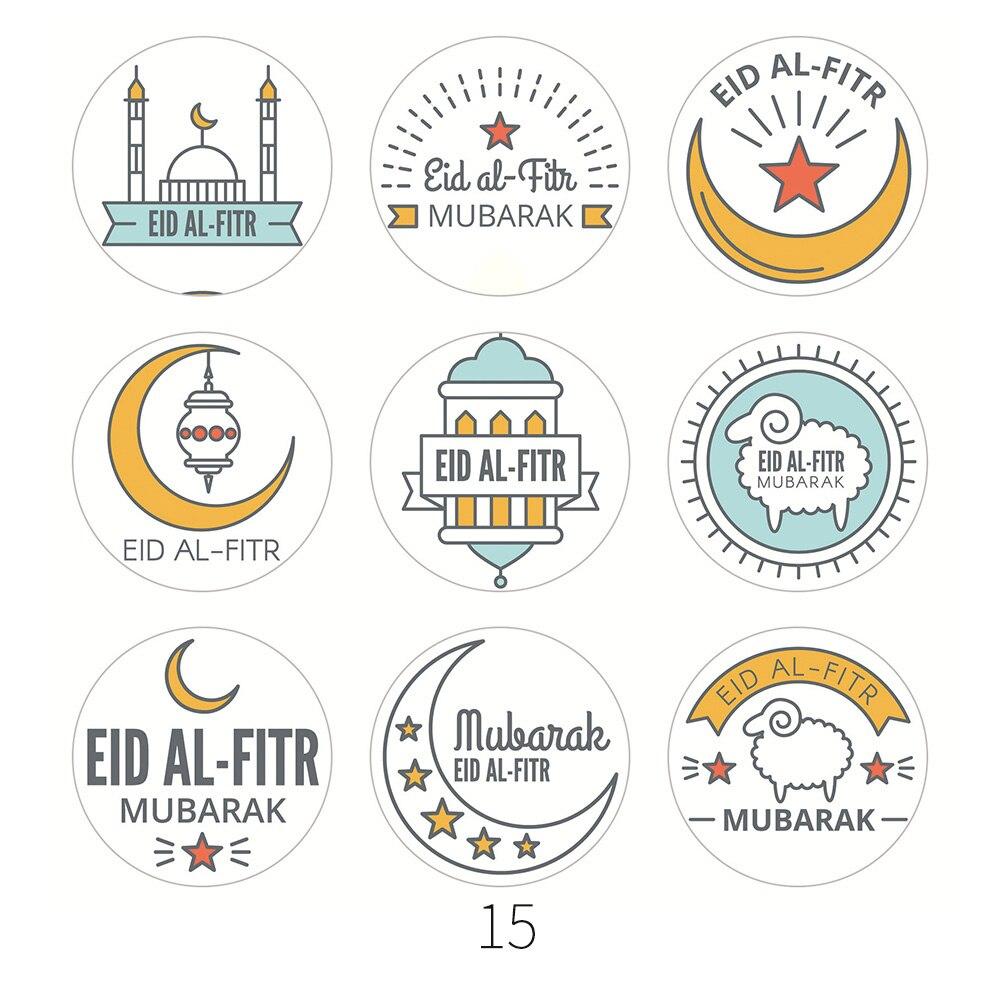 AMOYER 60 Pezzi di Regalo Regalo Ramadan, Eid Mubarak Etichette di Carta Sospesa con Corda per Busta Presente Decor in Avvolgimento, Ramadan Party Decoration Forniture