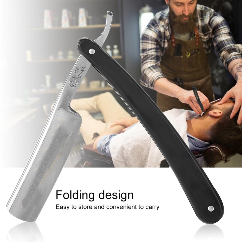 Stainless Steel Barber Razor Classic Straight Blade Razor Folding Shaving Hair Clipper