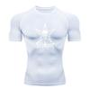 Men's Quick Dry Compression Athletic T-Shirt, Punk Skull Sta