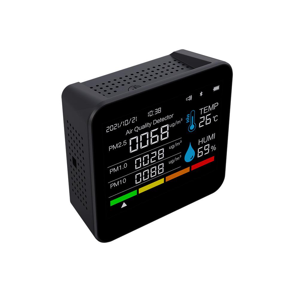 9-in-1 Bluetooth Air Quality Detector: CO2, PM2.5, Dust, TVOC, Formaldehyde