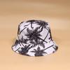 Mode Boheemse Stijl Vissershoed Kokosboom Print Casual Zonnehoed UV-bescherming Lichtgewicht Bucket Hat Mode Kleding