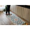 Sayan Sayan Scandinavian Tile Kitchen Rug, Carina, 50x180cm, Blue, Wilton Weave