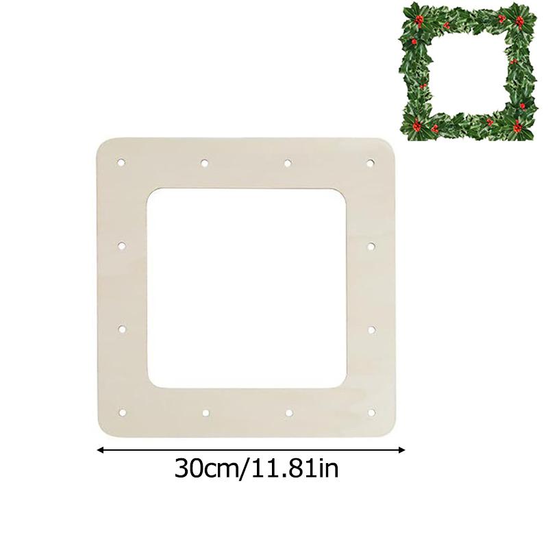 1PC Wood Wreath Boards Party Square Christmas Triangular Wedding Circle Home Decor Multiple Options Available