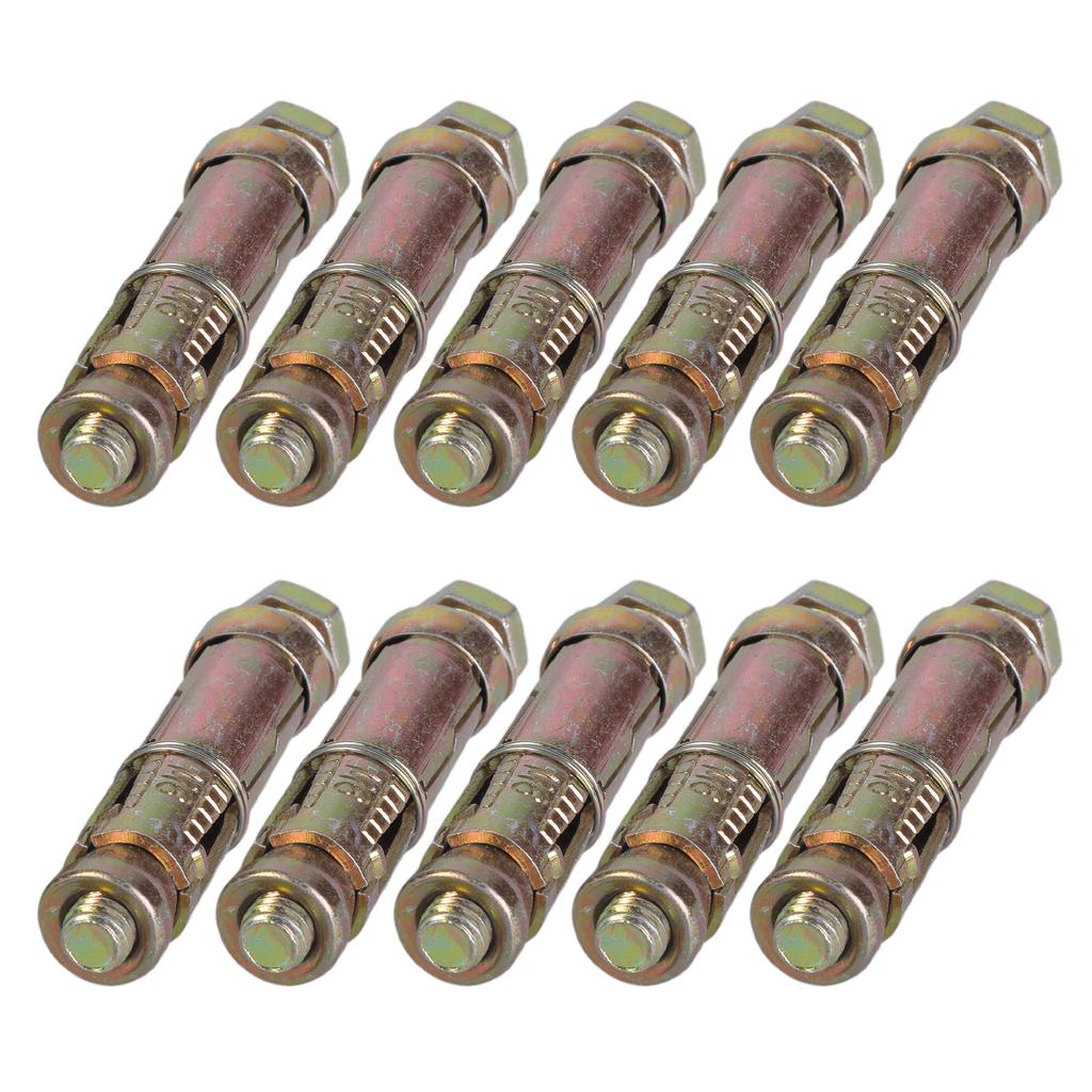 Pack of 10 Portable Sturdy Expansion Anchors Bolts Craft Supplies Accessory for Concrete Stone and Solid Brick