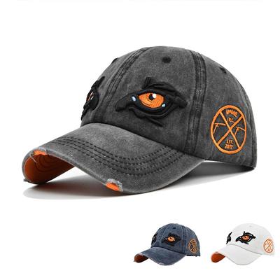 Boné de Baseball Vintage Masculino Feminino Algodão Lavado Bordado Olho de Águia Diabo Chapéu Snapback Casquette Gorra Hip Hop Cap Trucker Chapéu de Pai