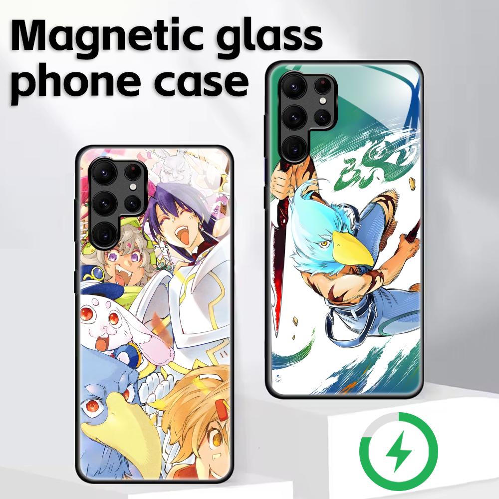 Shangri-La Frontier Phone Case For Samsung S26 S25 S24 S23 S22 S21 Plus Ultra Note20 Glass Magnetic Case