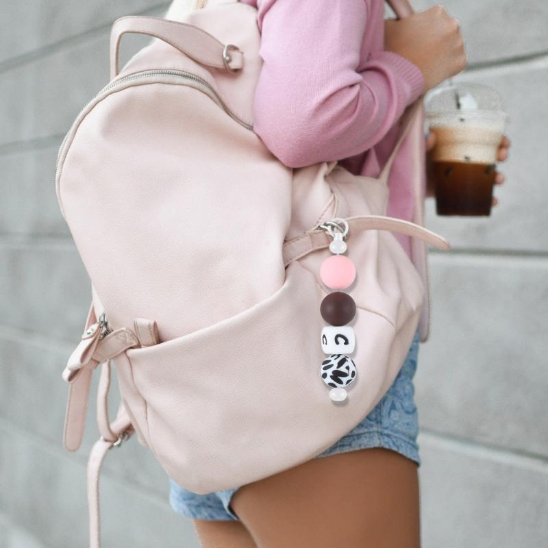 Colorful Beaded Keychain Set Metal Keyring Jewellery Making Personalize Your Style Craft Bead Keychains Christmas Gift