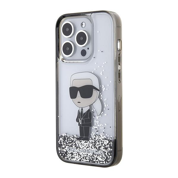 Karl Lagerfeld Klhcp15Llkknsk Iphone 15 Pro 6.1 Transparent Hardcase Liquid Glitter Ikonik