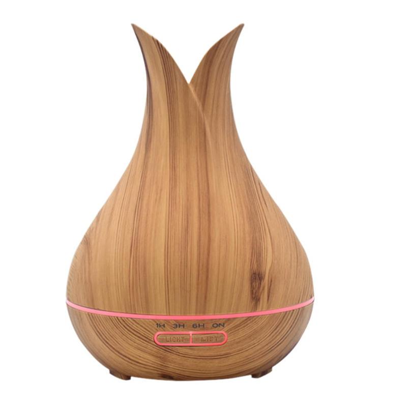 Light Brown//EU Details about / 12W Ultrasonic LED Lamp Timer Air Humidifier Aroma Diffuser