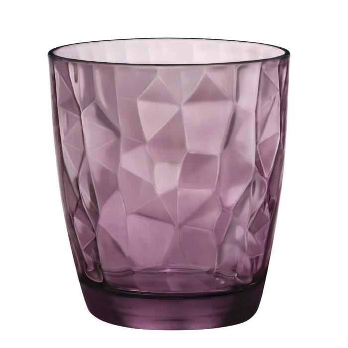 Verre - Bormioli Rocco - Diamond - 390 ml - Violet - 6 Unités