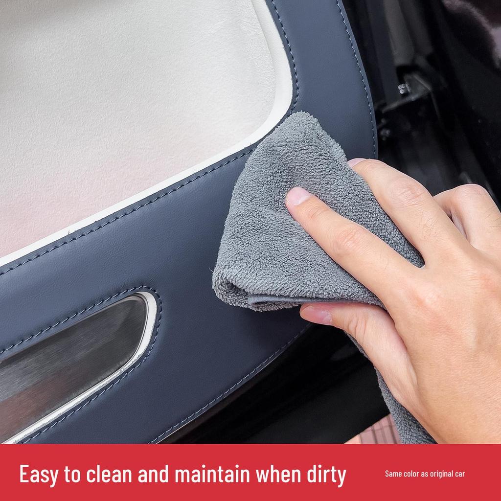 Zeekr 9X Car Door Kick Mats: Anti-Dirty Leather Protection Stickers with Thickened Cotton Interior.