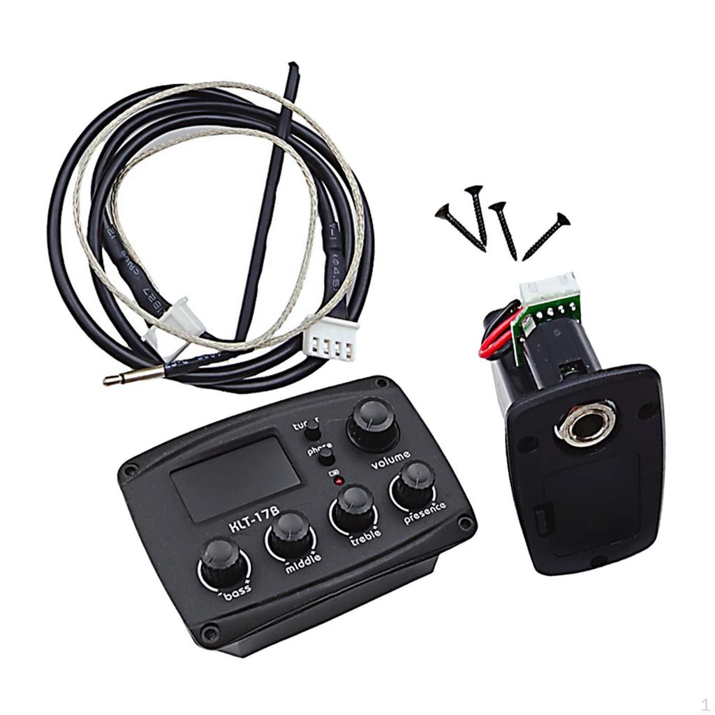 Acoustic Electric Guitar Preamp with Tuner And Volume Control