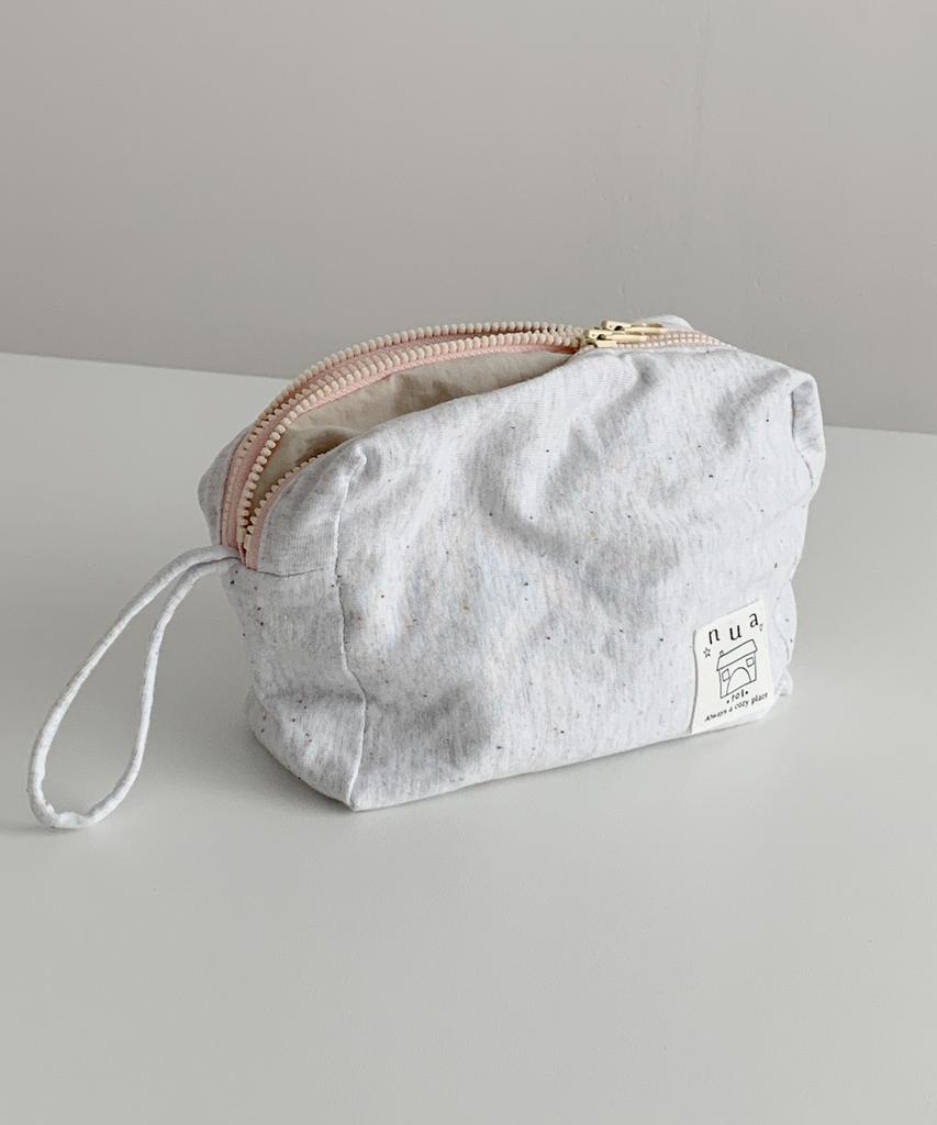 Nuaname Melange Ground Dual Zipper Pouch