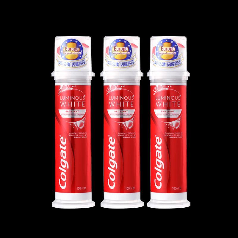 Colgate Stain Removal Whitening Press-Type Toothpaste (3x100ml)