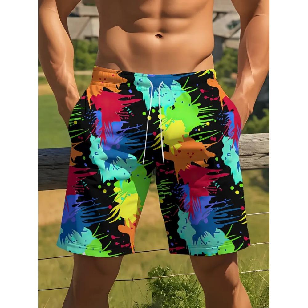 Coconut Leaves Man Swimwear Beach Briefs Summer Big Size 4XL Swimwear Men Board Shorts Casual Hawaiian 3D Flower Designer Shorts