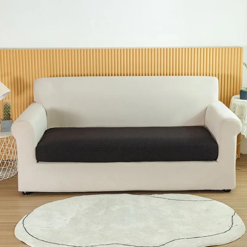 Waterproof Polar Fleece Sofa Seat Cushion Cover For Living Room Jacquard Sofa Slipcover Removable Pets Kids Furniture Protector