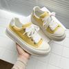New thick-soled dopamine canvas shoes are breathable and comfortable casual versatile color matching casual shoes 30309-Y