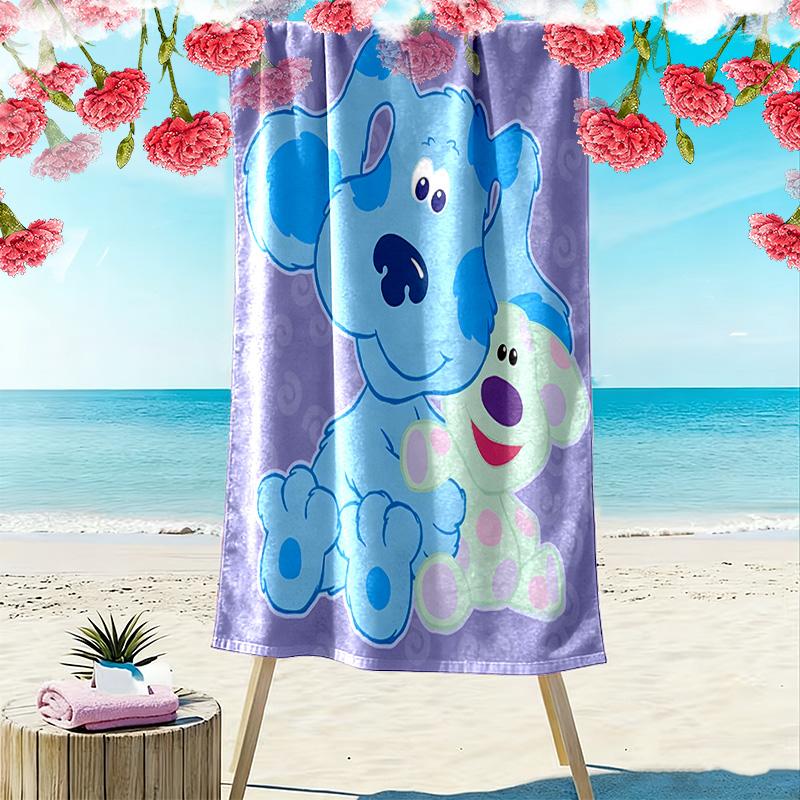 Blue's Clues Print Beach Towel, Large Soft Quick Dry Towel for Beach Camping Swimming