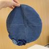 Artistic Denim Beret Flower Camellia Beret Elegance Denim Camellia Beret Hat  Travel