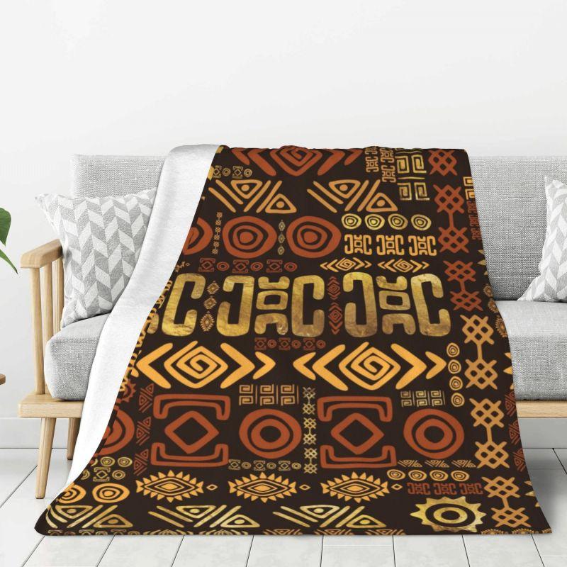 Maßgeschneiderte ultraweiche Fleece-Afrikanische Schlammtuch Bogolan Decke Warme Flanell-Stamm-Ethnisch-Böhmische Muster Decken Sofa Steppdecke