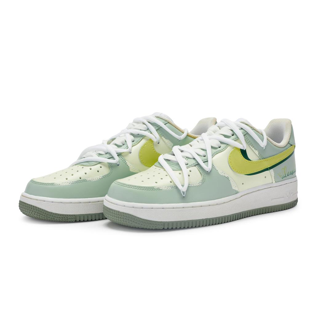 Nike Air Force 1 Low 811 Manufacturing, Pineapple Adventure Low top Skateboard Shoes Women's Beige Yellow Green DH2920-111(Team80-)